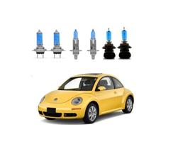 Kit Lâmpada Super Branca New Beetle 06 A 12 Alta Baixa Milha