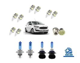 Kit Lâmpada Super Branca Novo Ford Ka 2015 2016 2017 + Leds