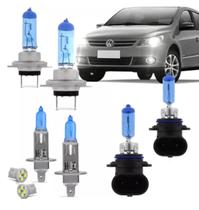 Kit Lampada Super Branca Vw Gol G5 Farol Alto Baixo E Milha