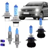Kit Lampada Super Branca Vw Gol G5 Farol Alto Baixo E Milha