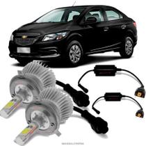 Kit Lâmpada Super Led 2D H27 6000k Para Farol de Milha Chevrolet Novo Prisma 2013 Em Diante