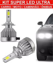 Kit Lâmpada Super Led Alta Baixa H4 6000k - 6400lm 12/24v Kit Lâmpada Super Led Alta Baixa H4 6000k - 6400lm 12/24v