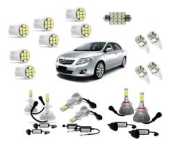 Kit Lampada Super Led Corolla Alto Baixo Milha 2009 / 2013