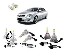 Kit Lampada Super Led Corolla Alto Baixo Milha 2009 / 2013