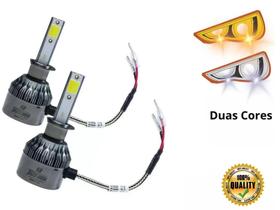 Kit Lâmpada Super Led Duas Cores Encaixe branco e amarelo