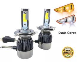 Kit Lâmpada Super Led Duas Cores Encaixe branco e amarelo