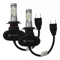 Kit Lampada Super Led E-tech H3 H4 H7 H8 H11 H27 HB3 HB4 8000k Ultra Led 6000 Lúmens 12v 40w