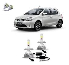 Kit Lâmpada Super Led Farol Alto E Baixo H4 Led Toyota Etios