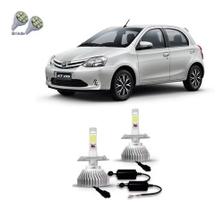 Kit Lâmpada Super Led Farol Alto E Baixo H4 Led Toyota Etios