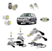 Kit Lampada Super Led Farol E Milha Gol G2 G3 G4 6000K