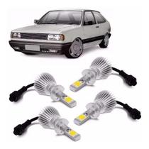 Kit Lâmpada Super Led Farol VW Gol Quadrado 87-95 6000k