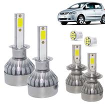 Kit Lâmpada Super Led Fox Plus 2007 A 2009 Farol Alto H1 E Baixo H7
