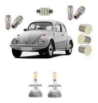 Kit Lampada Super Led H4 Alto Baixo + Led Vw Fusca 1974/1994