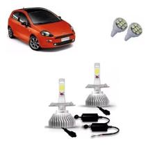 Kit Lampada Super Led H4 Punto 2008 2009 2010 2011 + T10 Led