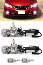 Kit Lâmpada Super LED Honda Civic 2012 2013 2014 2015 Farol Baixo + Farol Milha + Lâmpada Pingo Total 6 Lâmpadas - Efeito Xenon - Suns / Tiger / E-Tech