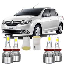 Kit Lâmpada Super Led Logan 2014/2020 Baixo Milha 6000k