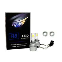 Kit Lâmpada Super LED R8 HEADLIGHT H7 Branca 6500K 3000 Lumens JR8 - JH0R8H7