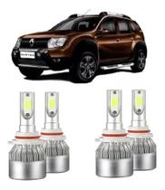 Kit Lâmpada Super Led Renault Duster Farol Alto Baixo Milha