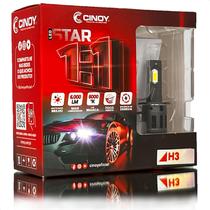 Kit Lâmpada super Led Star Farol 6000 lumens 12v 24v H1 H3 H7 H8 H11 H27 9006 Plug & play