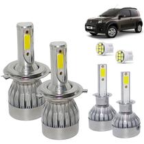 Kit Lâmpada Super Led Uno 2015 a 2021 Farol Alto e Baixo H4 + Milha H1 20000 Lumens - LUX LED V10