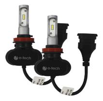 Kit Lâmpada Ultra Led Automotiva E-Tech H11 40W 8000K 6000 Lumens