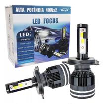 Kit Lâmpada Ultra Led Focus H4 1200L 6000K RAYX