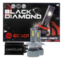 Kit Lâmpada Ultra LED H4 Black Diamond 9000lm 6000K Canbus JR8 Onix Gol Kwid HB20