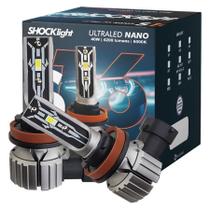 Kit Lâmpada Ultra Led H8 H9 H11 H16 Shocklight S16 Nano 600