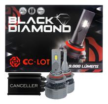 Kit Lâmpada Ultra LED HB4 9006 Black Diamond 9000lm 6000K Canbus JR8 Civic Corolla