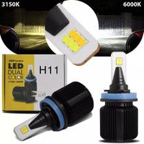 Kit Lampada Ultra Led Shocklight H11 Dual Color 3150K 6000K