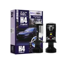 Kit Lâmpada Ultra Super Led H4 Mini Projetor Canhão 6000k 42W 40000LM 12v Canbus Kit Lâmpada Ultra Super Led H4 Mini Projetor Canhão 6000k 42W 40000LM 12v Canbus