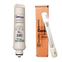 Kit Lâmpada UV e Filtro Refil Compatível Purifcador Água Electrolux PA31 PAUFCB30