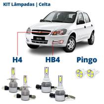 Kit Lâmpadas Celta 2006 2007 2008 2009 2010 2011 2012 2013 2014 Super Led C6 6000k 7200 Lms Branca