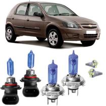 Kit lampadas celta prisma 2006 07 08 09 10 2011 super branca