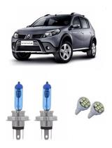 Kit Lampadas Farol Alto Baixo +Led Sandero Stepway 2011/2014