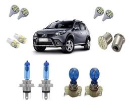 Kit Lampadas Farol Alto Baixo +Led Sandero Stepway 2011/2014