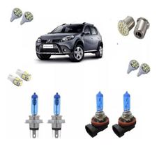 Kit Lampadas Farol Alto Baixo +led Sandero Stepway 2011/2014