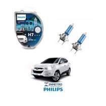 kit Lâmpadas Farol Baixo e alto IX35 até 2015 H7 CrystalVision Philips