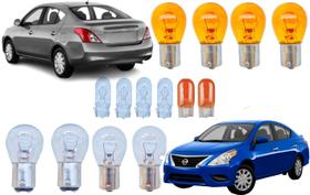 Kit lampadas farol lanterna giro nissan versa 2012 2013 2014 Kit lampadas farol lanterna giro nissan versa 2012 2013 2014