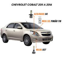 Kit Lâmpadas Farol LED Chevrolet Cobalt 2011 a 2016 6500K Luz Branca Y3 Kit Lâmpadas Farol LED Chevrolet Cobalt 2011 a 2016 6500K Luz Branca Y3