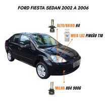 Kit Lâmpadas Farol LED Ford Fiesta Sedan 2002 a 2006 6500K Luz Branca Y3 Kit Lâmpadas Farol LED Ford Fiesta Sedan 2002 a 2006 6500K Luz Branca Y3