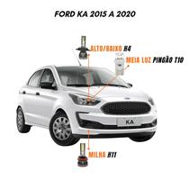 Kit Lâmpadas Farol LED Ford Ka 2015 a 2020 6500K Luz Branca Y3 Kit Lâmpadas Farol LED Ford Ka 2015 a 2020 6500K Luz Branca Y3