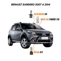 Kit Lâmpadas Farol LED Renault Sandero 2007 a 2014 6500K Luz Branca Y3 Kit Lâmpadas Farol LED Renault Sandero 2007 a 2014 6500K Luz Branca Y3
