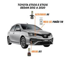 Kit Lâmpadas Farol LED Toyota Etios e Etios Sedan 2012 a 2020 6500K Luz Branca Y3 Kit Lâmpadas Farol LED Toyota Etios e Etios Sedan 2012 a 2020 6500K Luz Branca Y3