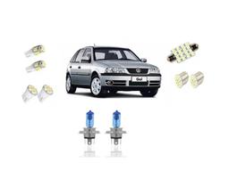 Kit Lampadas Farol Super Branca E Leds Gol G2 G3 G4 Techone Kit Lampadas Farol Super Branca E Leds Gol G2 G3 G4 Techone