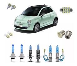 Kit Lampadas Fiat 500 Super Branca + Led Tipo Xenon