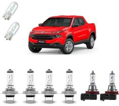 Kit Lâmpadas Fiat Toro 2016 2017 Halogena Farol E Milha