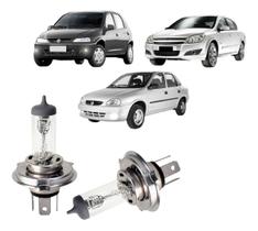 Kit lampadas halogena foco simples para gm astra/celta/classic/corsa/corsa classic/vectra/tracker 12v 55w