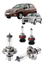 Kit lampadas halogena h4/hb4 foco simples para celta 2006/2015 prisma 2006/2012 12v 55w