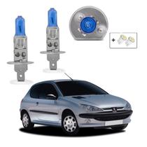 Kit Lâmpadas Halógena Super Branca H1 Farol de Milha Pegeout 206 2007